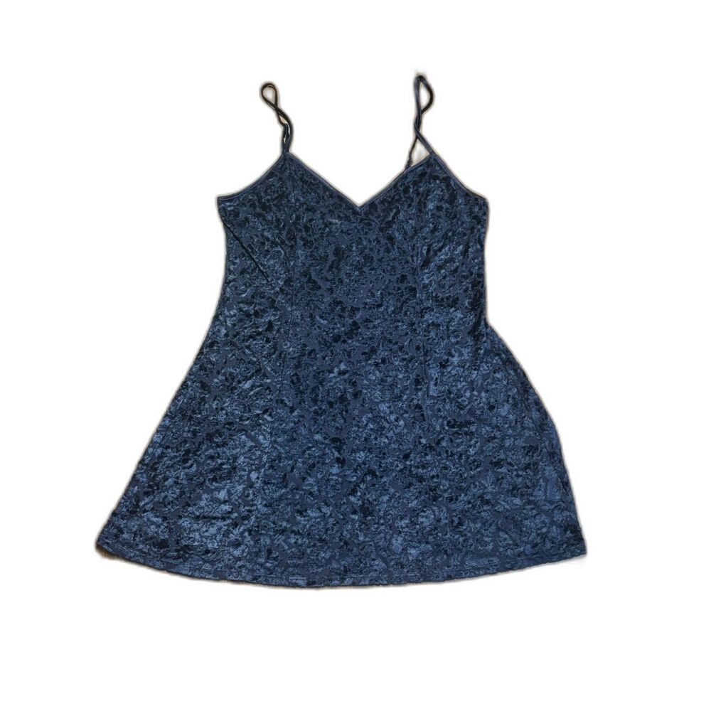 Victoria's‎ Secret y2k burnout velvet navy blue romantic 2000s chemise sz small